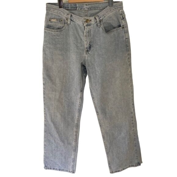 Ryder Womens Mom Vintage Jeans Light Wash High Wait Wide Leg US 12 - Picture 1 of 13